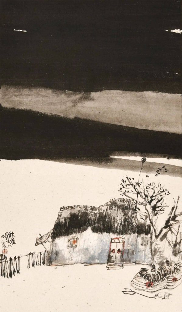 《秋夜》73x43cm